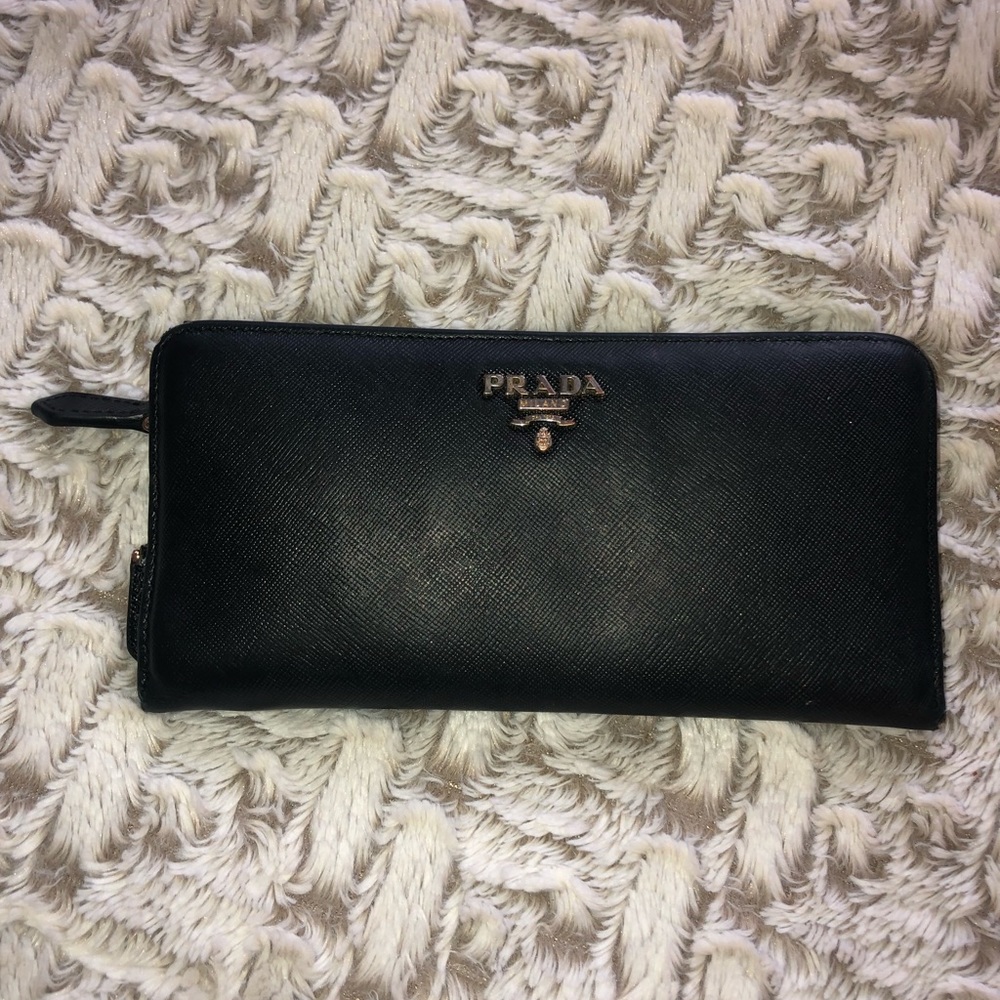 Prada check wallet